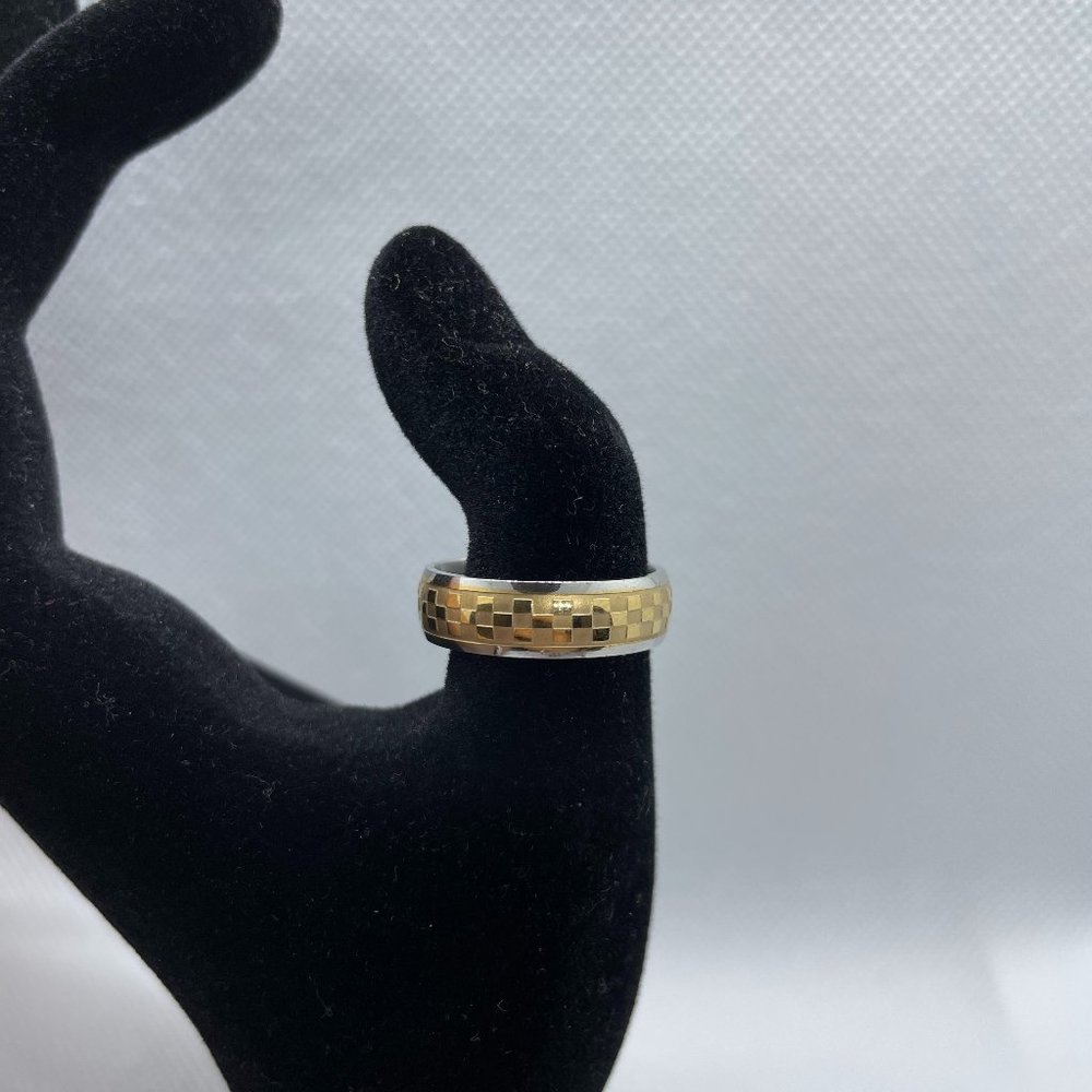 Silver and Gold Stainless Steel Ring
